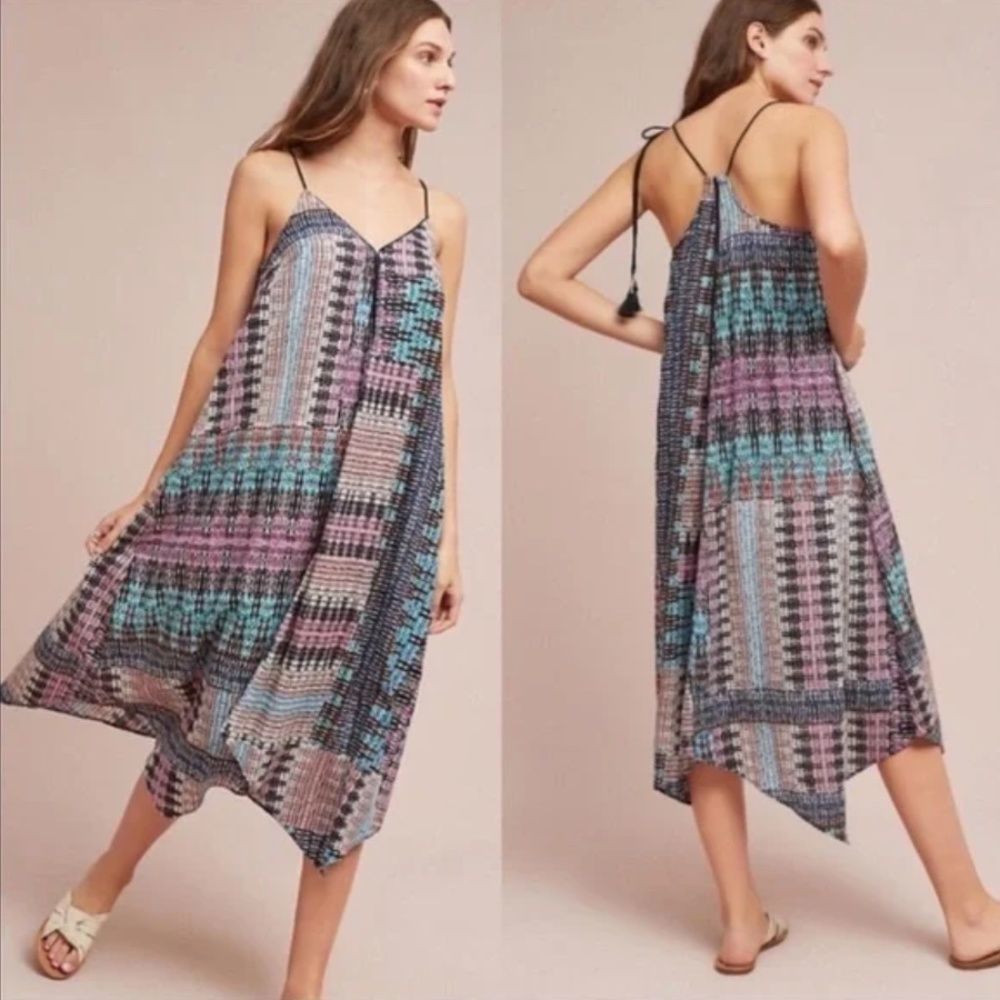 Anthropologie Akemi + Kin Riviera Tasseled Handkerchief Dress